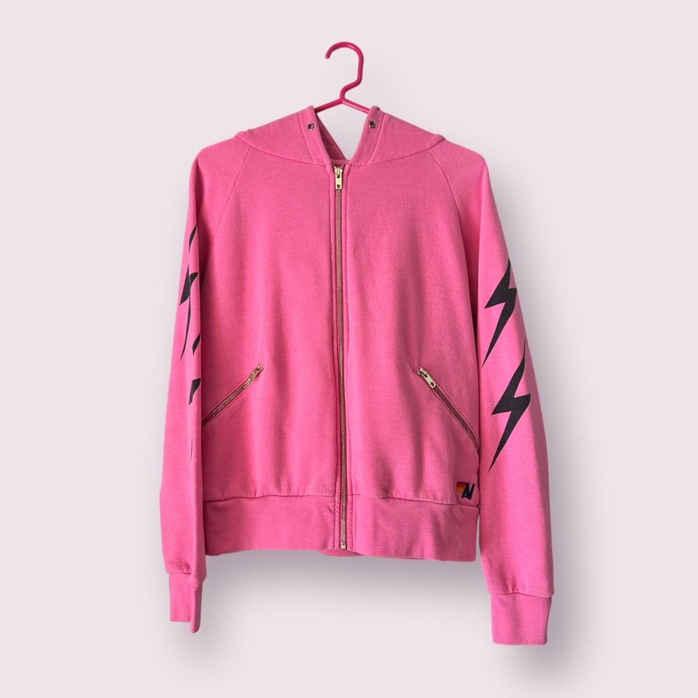 Aviator Nation - Paris Pink Bolt Hoodie